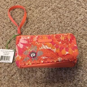 NWT Peach Vera Wristlet